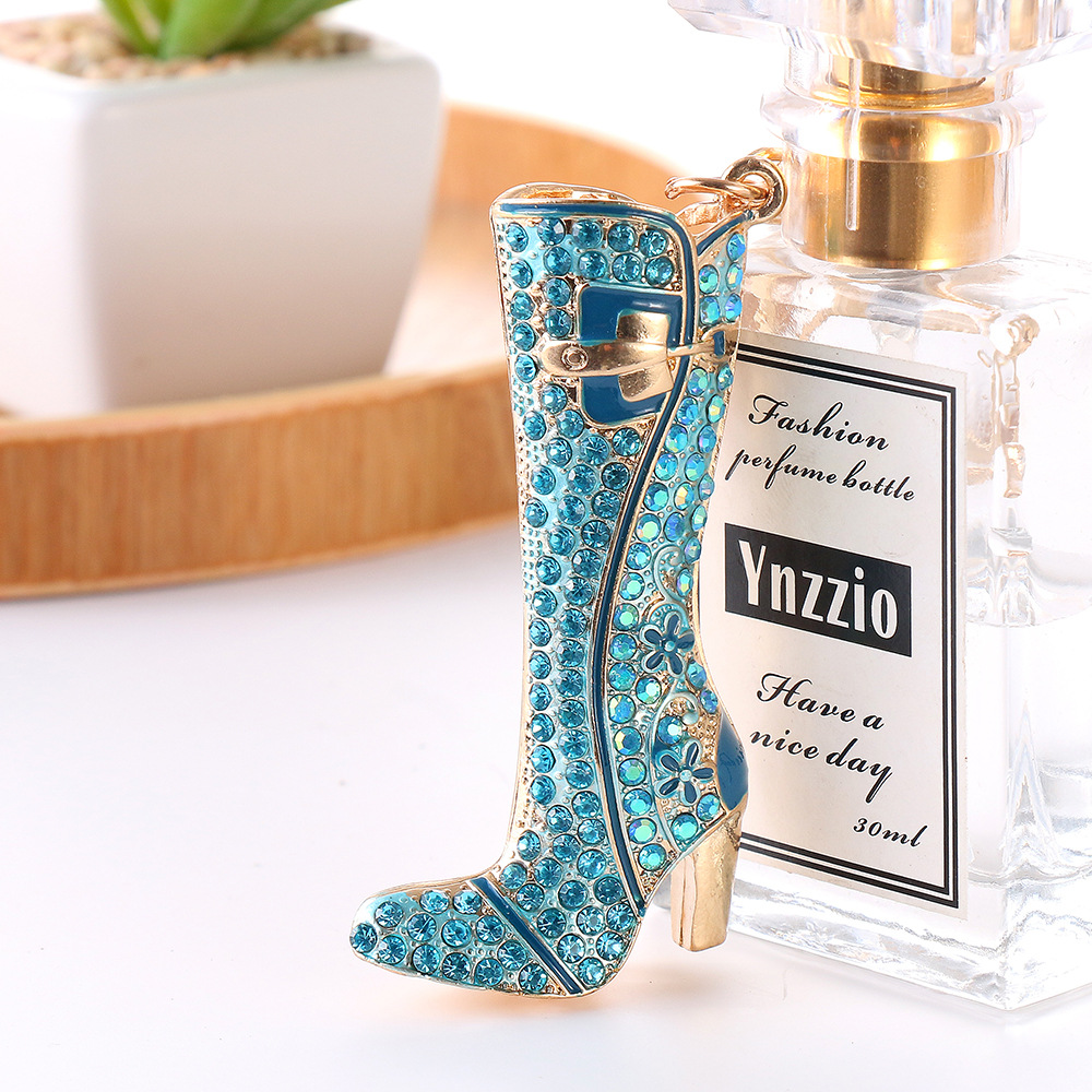 Creative High-Heel Metal Keychains Knee-High Boot Pendants & Small Gift Charms