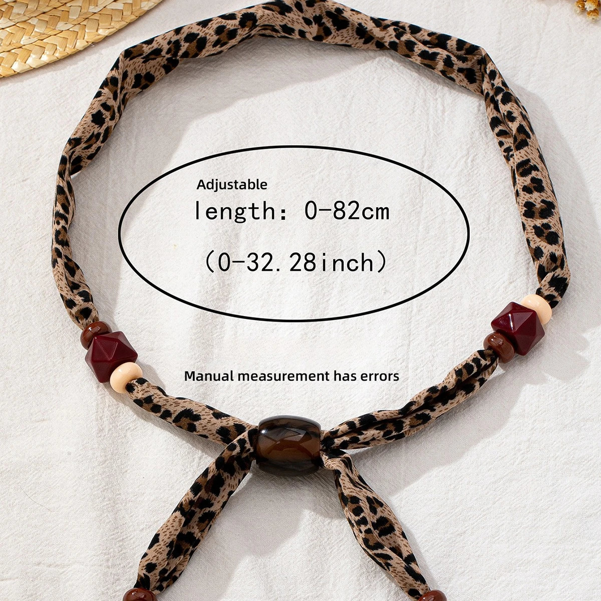 Retro Leopard Print Silk Scarf Necklace Pendant Chain Women Girls Gifts Fashion Jewelry Party Gift 2025 Style 251031