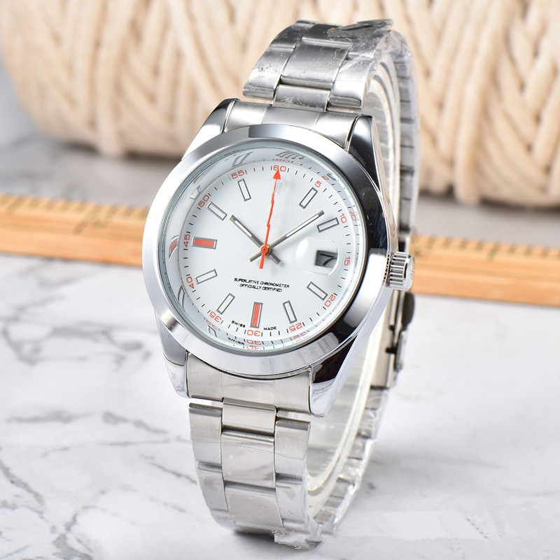 New business Design Brand Men Watch For Men Fashion Watches Alloy Strap Clock Man Wristwatch Auto date Relogio Calendar Vintage watches Gift Masculino 41MM