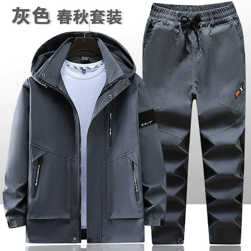 Spring and Autumn Pants Set Windproof Outdoor Clothing Leisure Sports Maintenance 2piece 251023