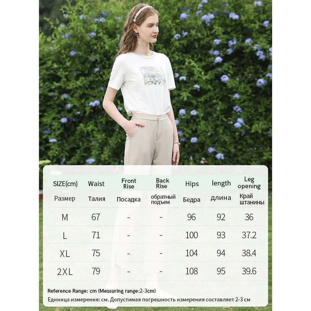 Women Casual Straight Summer New Office Lady Elastic Waist Solid Basics Drape Blazer Pants