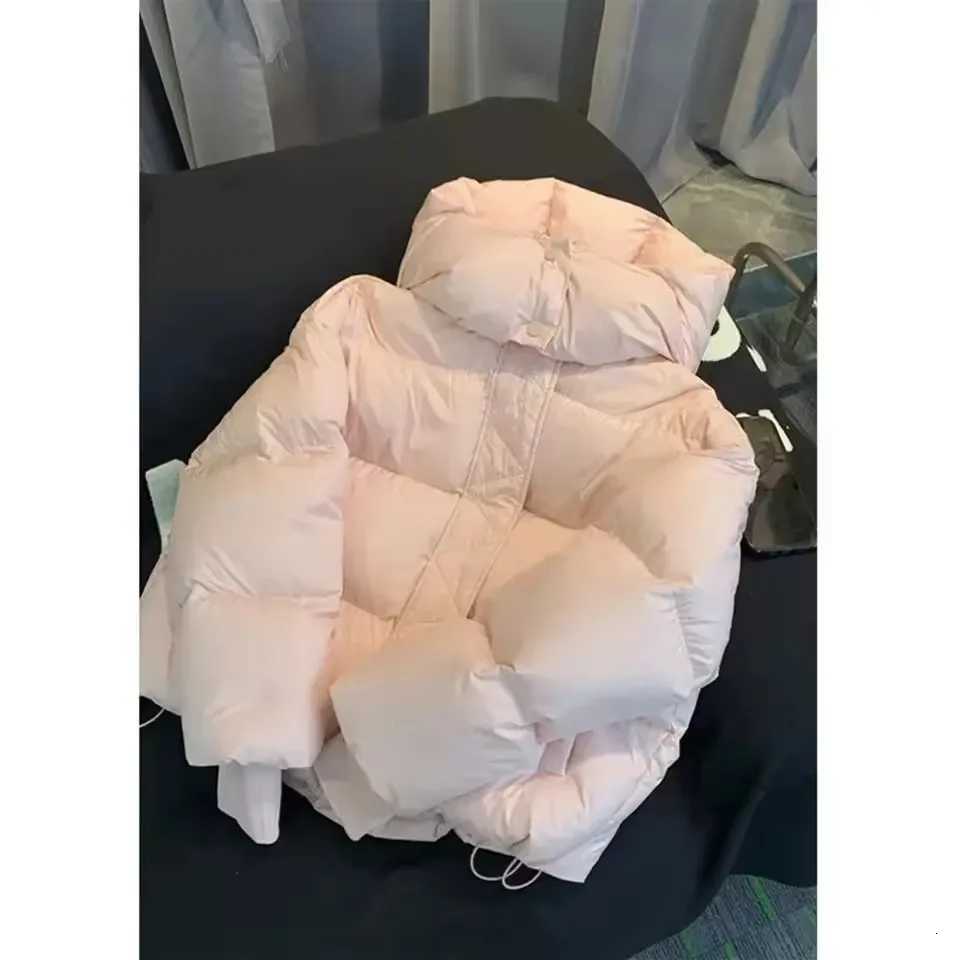 Women Fashion Lightweight Hooded Down Cotton Coat Female Loose Casual Warm Parkas Outerwear 2025 New Autumn Winter JacketT251105