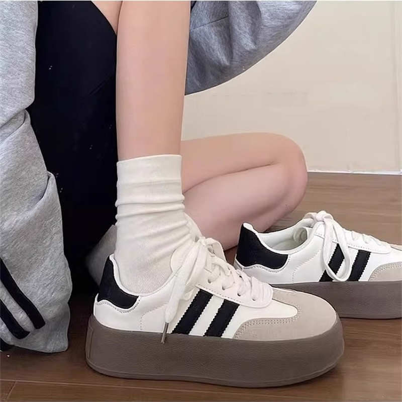 Designer casual shoes free shipping 2025 new round toe thick sole white shoes luxury board shoes wear outdoor for womens mens