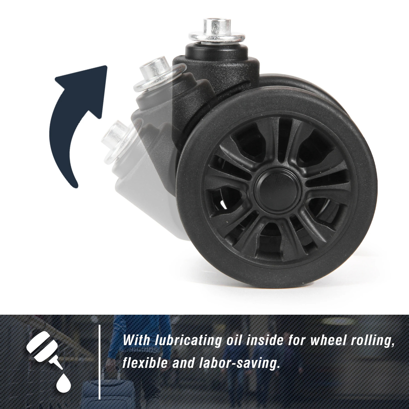 12Pcs STLN2 Trolley Caster Replacement Suitcase Luggage Box Wheels Double Row 360 Spinner Repairing Kit Heavy Duty Wheels 251031