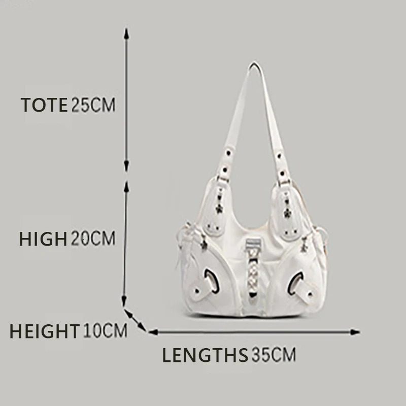 Retro Subculture Large Capacity Womens Handbag Soft Crossbody Fashion Ladies Tote Bag Harajuku Aesthetic Bags 251031