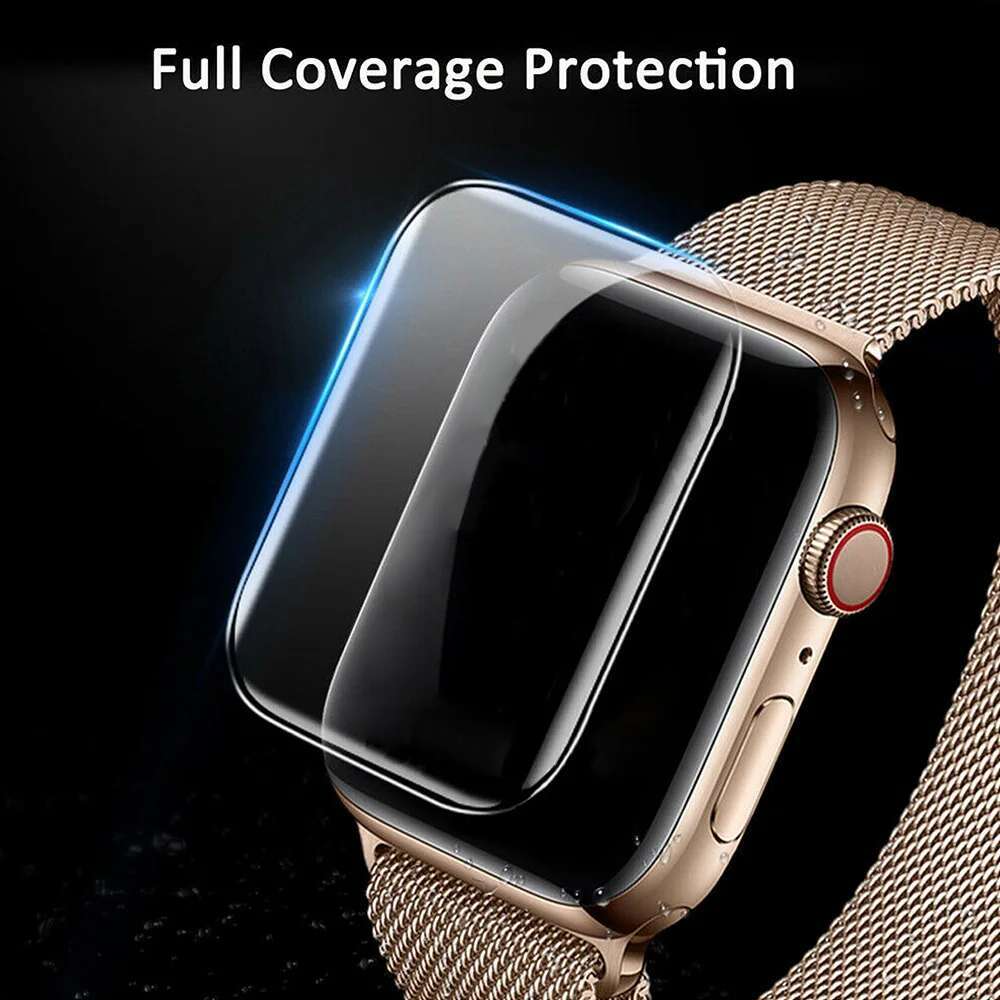 UV Liquid Glue Tempered For Apple Watch Series 8 9 7 41 45 42 38 40 44 MM Screen Protector iWatch 4 5 6 SE 45MM 44MM Glass