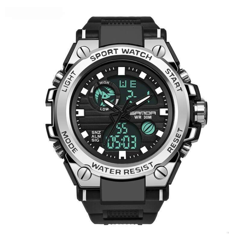 DHwatches Sanda Sports for Boys, Junior High School Outdoor Waterproof Special Forces Cool Tactical Youth Luminous Electronic Watch
