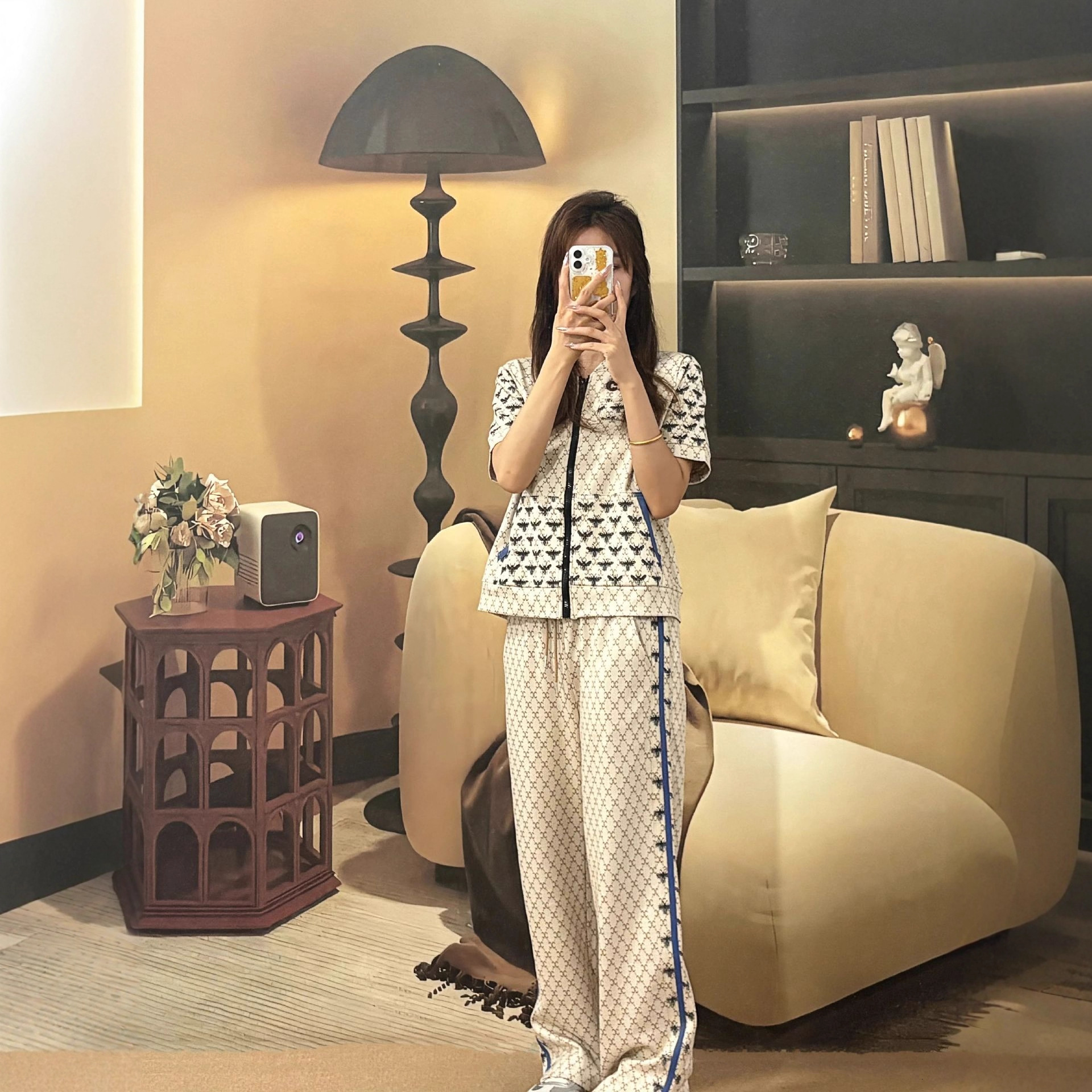 High-End Mom Summer Outfit Short Sleeve T-Shirt Two-Piece Plus Size Middle-Aged Elderly Sportswear Set Youthful Women's Clothing ddmymoon