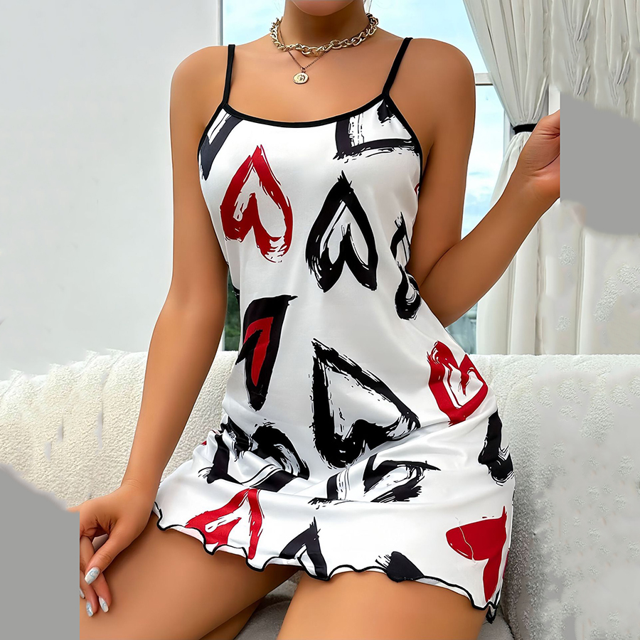 Women's Sleepwear Satin Nightdress Summer Sexy Lingerie Night Dress Nightgown Sleeveless Mini Slip Chemise Nightwear Loungewear