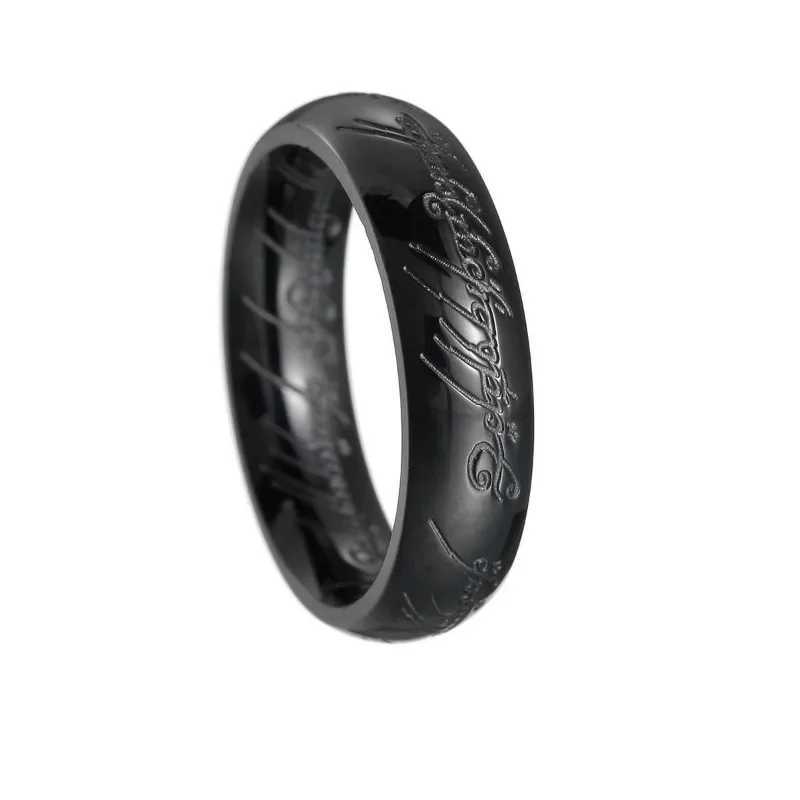 European and American Popular Stainless Steel Lord of The Rings Mens and Womens Non Fading Titanium Steel Trendy Jewelry Z250407
