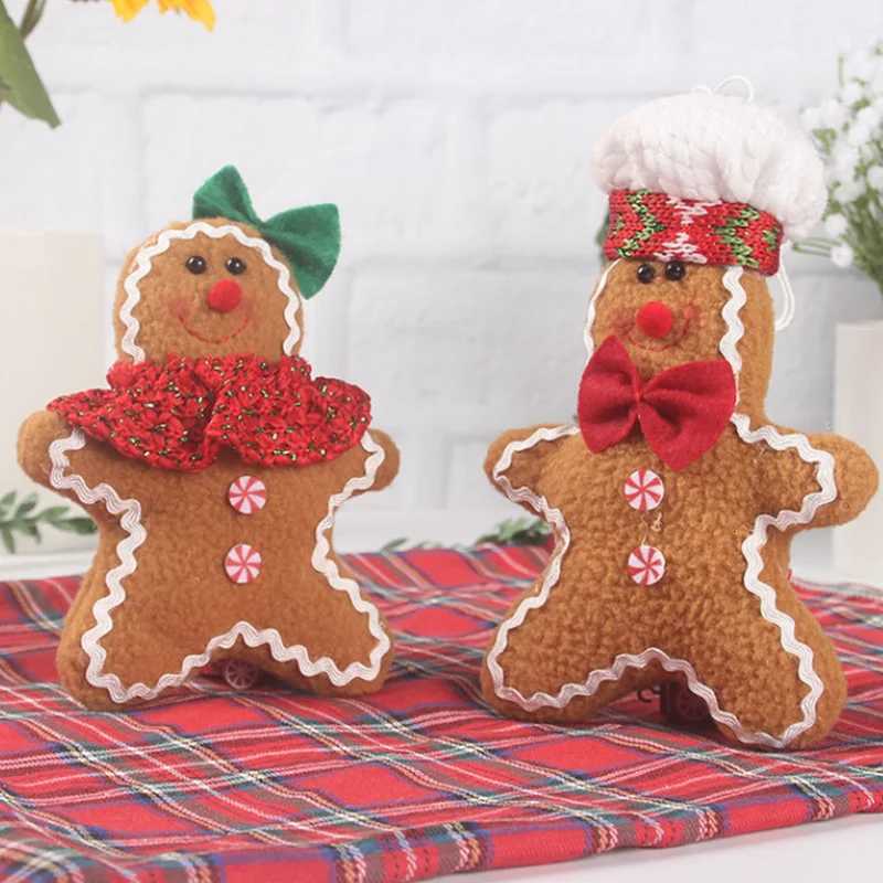2 Pieces Of Christmas Gingerbread Figurine Decorations Christmas Tree Gingerbread Figurine pendants Christmas Gift Ornaments Y251105