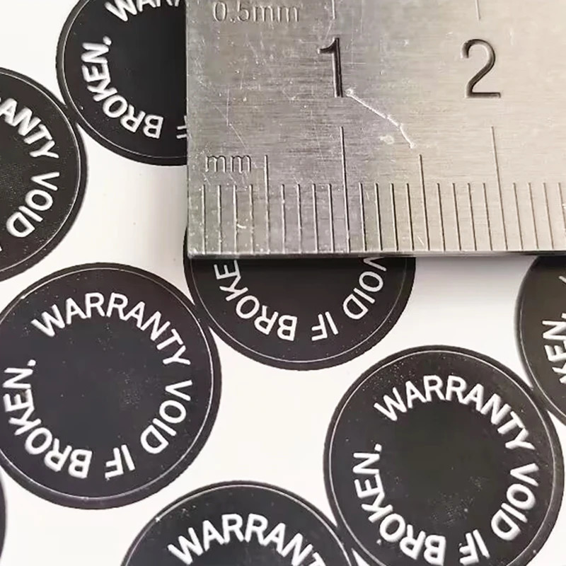 6/8/11/14mm WARRANTY VOID IF BROKEN Screw Hole Sticker Tamper Evident Brittle Paper Security Seal Removal Proof Open Invalid 250402