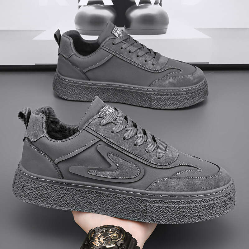 2025 Spring New Thick-Soled Wear-Resistant Work Casual Men's Sports Low-Top Flat Shoes