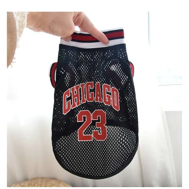 Mesh Breathable Sport Dog Jersey Basketball Clothes Puppy T-Shirt Summer Pet Cat Shirts For Small Large Dogs
