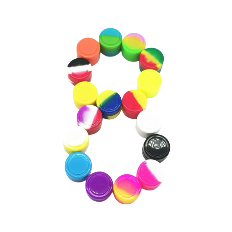 100pcs Nonstick Wax Containers silicone box 2ml Silicon container Non-stick food grade wax jars dab storage jar oil holder