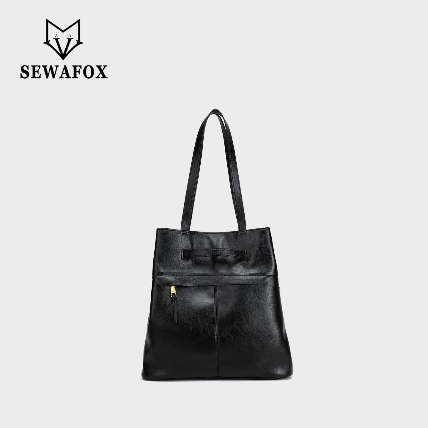 Sewafox women's bag, vegetable basket, water bucket bag, casual one shoulder large capacity commuting tote bag, handbag