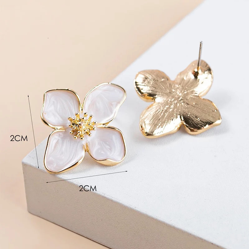 Obega flower earrings with pink and white studs spring summer trend cute jewelry for girls 250326