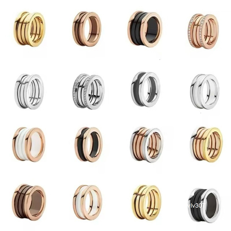 Band Rings Wholesale Of 2025 New Designer Jewelry Wedding Rings Charity Edition Black And White Ceramic Rings Classic Couple Rings For Both Men And Women