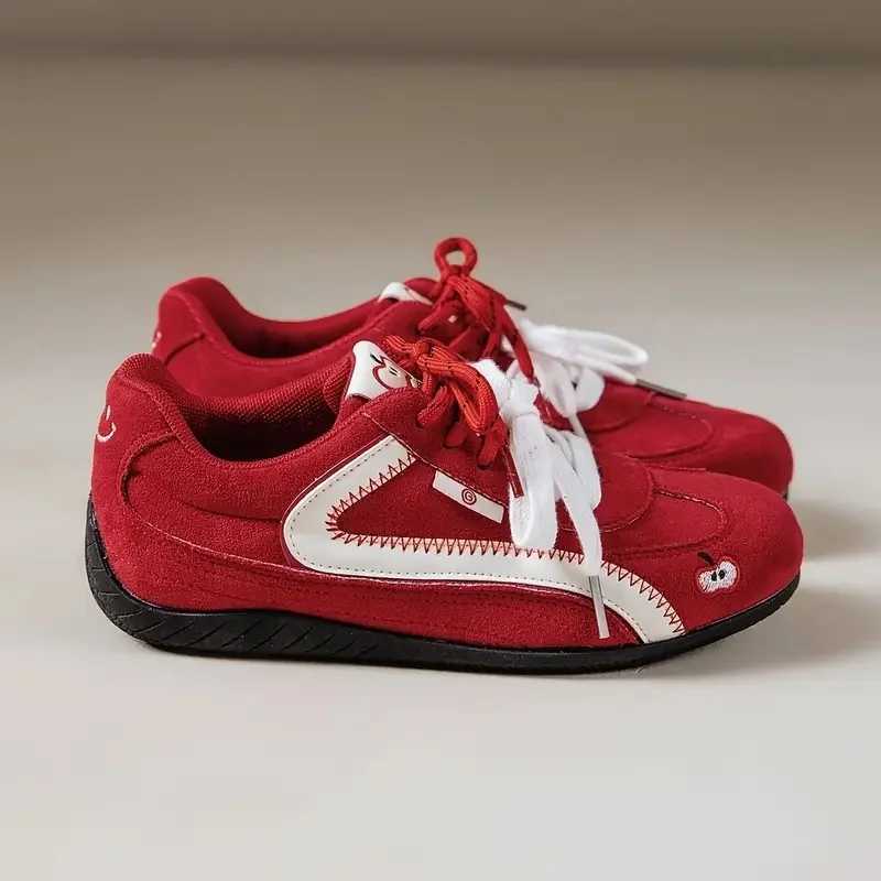 2025 Spring Vintage-Inspired WenS Sneakers Bowknot - Double Strap Casual Sporty Flat Shoes Mesh Lining Fabric Insole Y251105