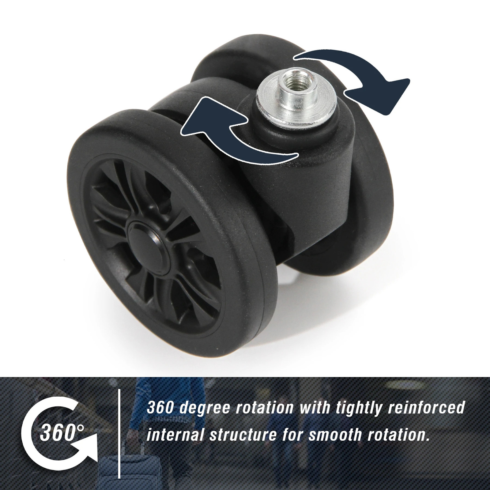 12Pcs STLN2 Trolley Caster Replacement Suitcase Luggage Box Wheels Double Row 360 Spinner Repairing Kit Heavy Duty Wheels 251031