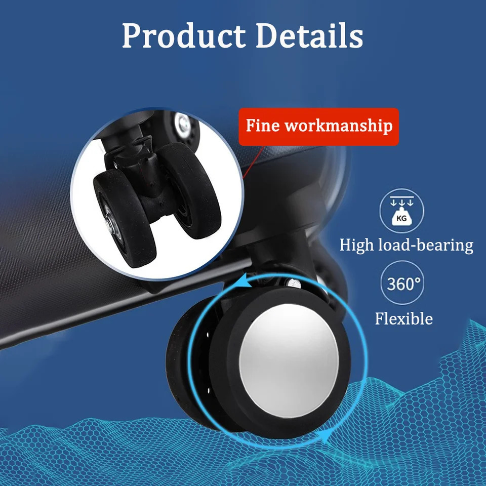 W044 Travel Bag Wheel Password Luggage Roller Replacement Accessories Universal WearResistant Detachable Wheel Repairing Kit 251031