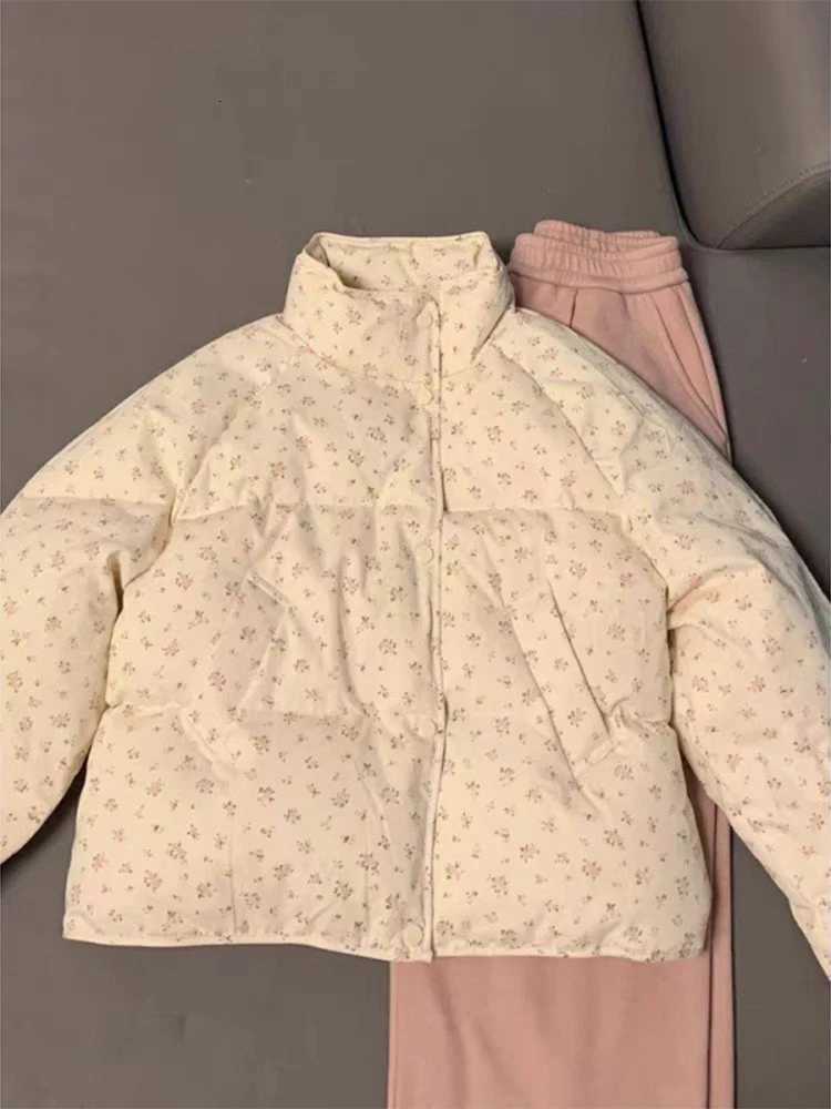 Winter Korea Print Cotton Coats Tops Snow Wear Jackets Elegant Casual Fashion New Chaqueta Loose Women Warm Jaqueta CasacoT251105