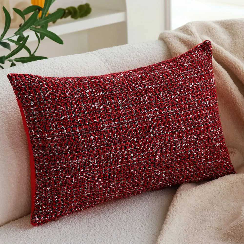 Christmas Red Knitted Throw Pillow Cover Without Core Festival Party Decoration Living Room Sofa Decorative Cushion Cover 45x45 Y251105