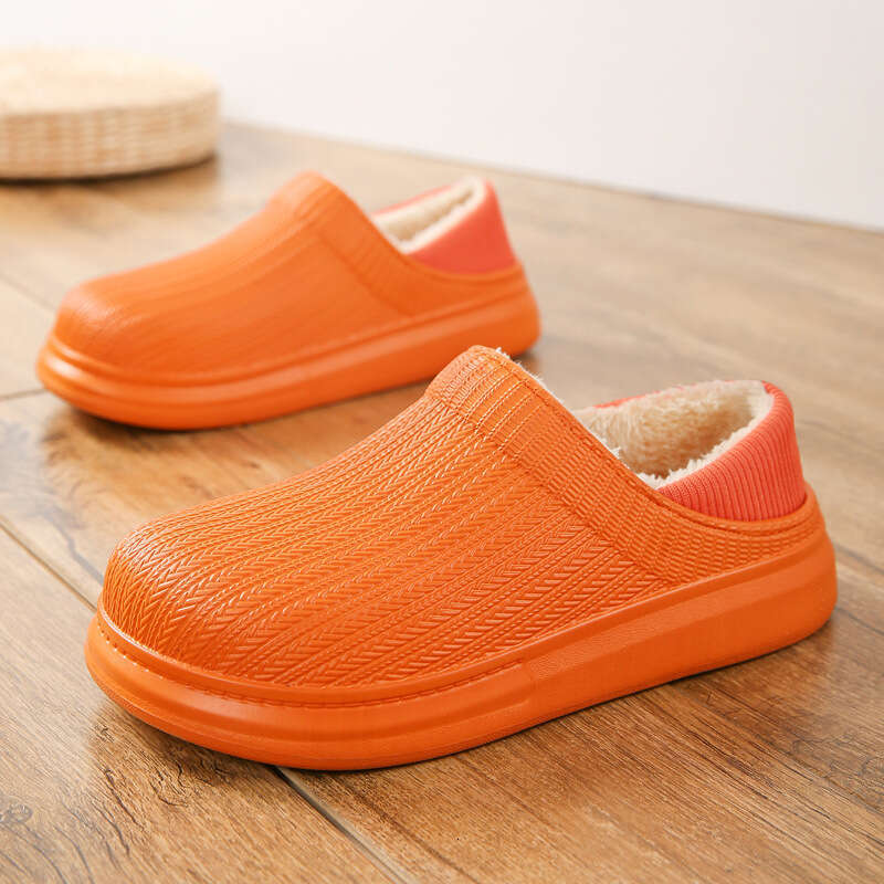 Optimal Winter New Ins Cotton Slippers for Women, Thick Bottom, Outdoor Waterproof, Outward Wearable, Fashionable, Versatile, Home Furnishing, Male