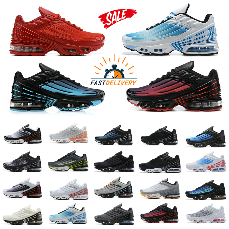 Designer shoes tn plus 3 Men Women Running Shoes Trainers Tuned Fashion Unity brown Bred Mesh Aqua Sneakers tns Atlanta chaussures 40-46