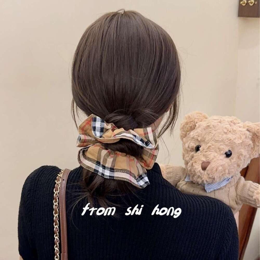 Plaid Retro Classic Fabric Scrunchie Elegant Bun 2025 New designer luxury jewelry Tie Hair Accessory