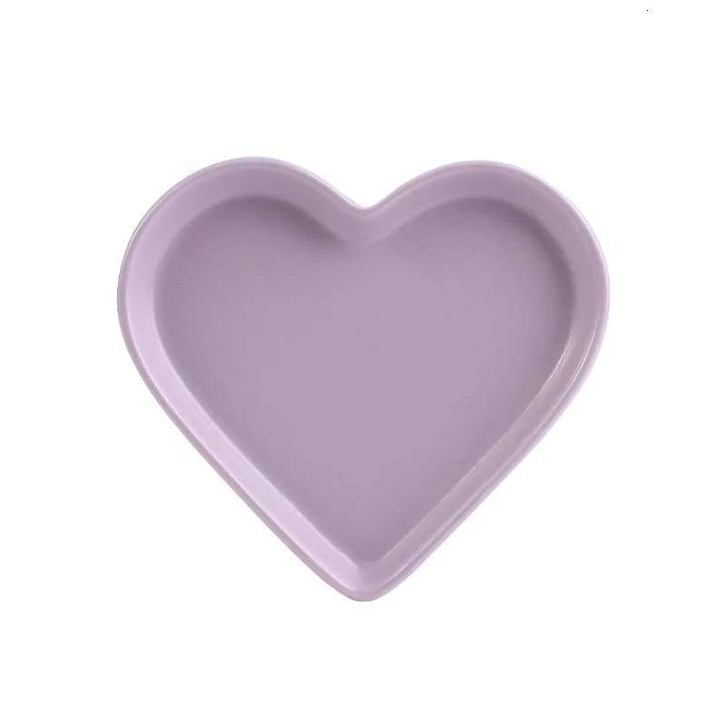 Heart shaped ceramic plate pet bowl cat ceramic bowl pet food and beverage puppy beverage feeding supplies food bowl 250403