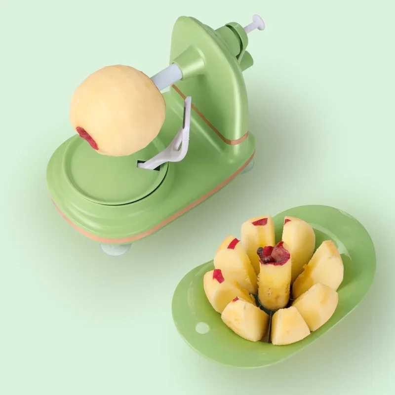 Creative Kitchen Cutter Tool New Handcranked Peeler Stainless Fruit Peeler Slicing Machine Fruit Machine Peeled Kit C251105