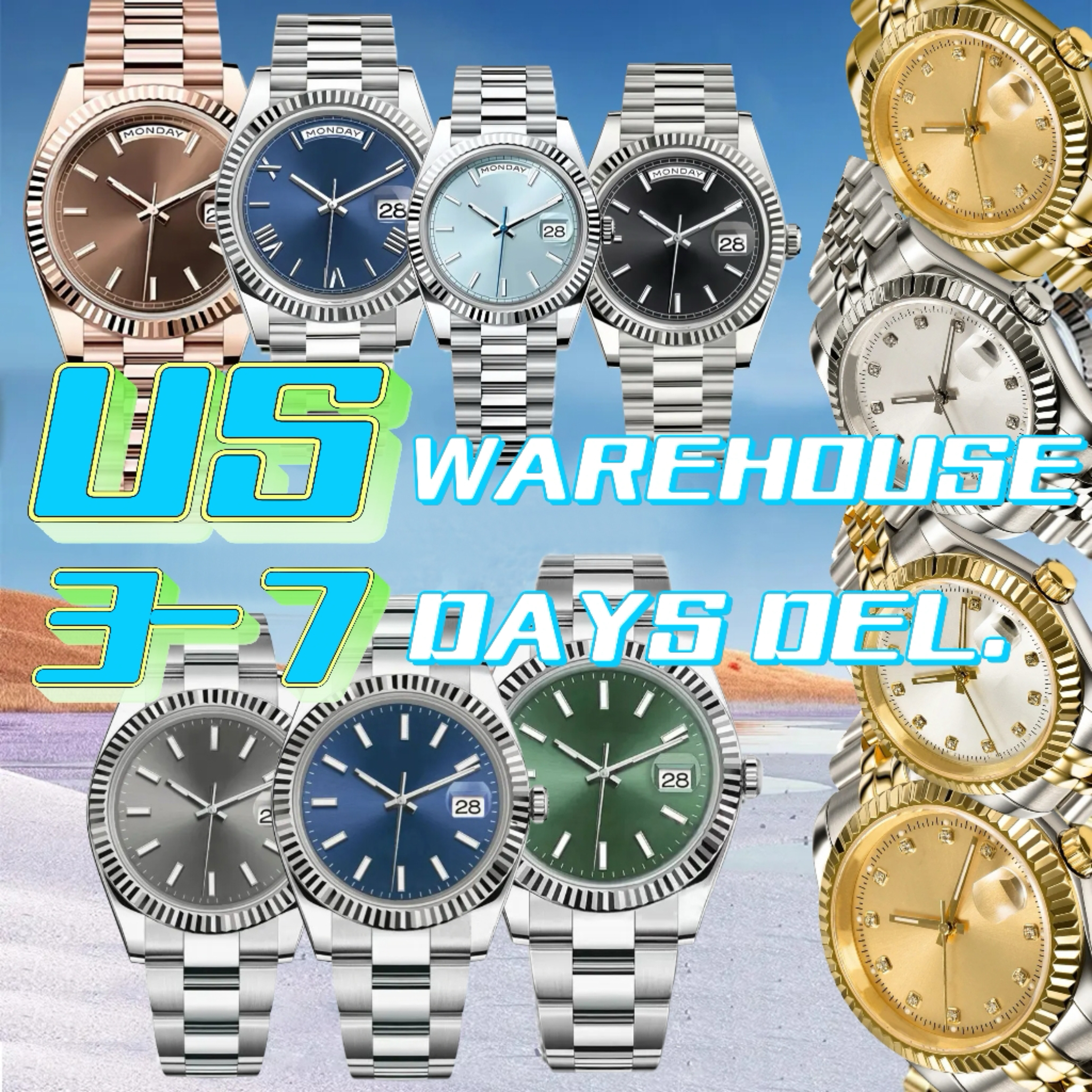 watch mechanical womens mens watches man designer luxury watch sapphire glass water resistant stainless steel 28/36/41mm with box montre de luxe orologio