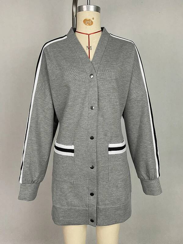 winter jacket women Krisstargirls Raglan Color Block Jacket for Woman 2025 Spring Fall Womens Long Sleeve V neck Casual Sports Outwear