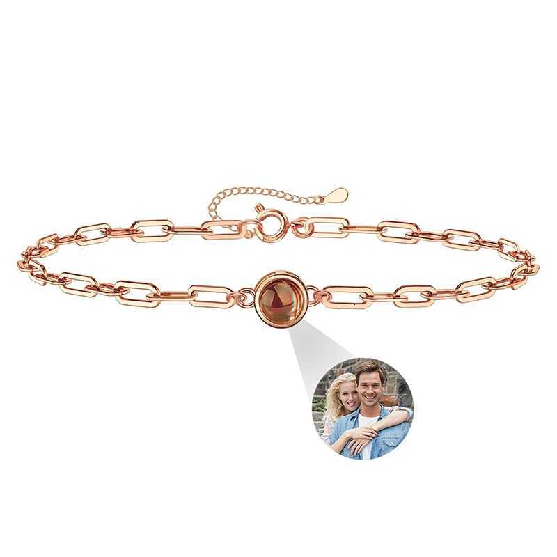 Custom Photo Bracelet Personalized Photo Circle Projection Bracelet Round Pendant With Colored Picture Customized BraceletXJ251105