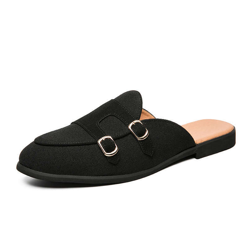 Oversized Baotou Half Tuo Sandals 2023 Summer New One Step Casual Bean British Colored Men's Shoes