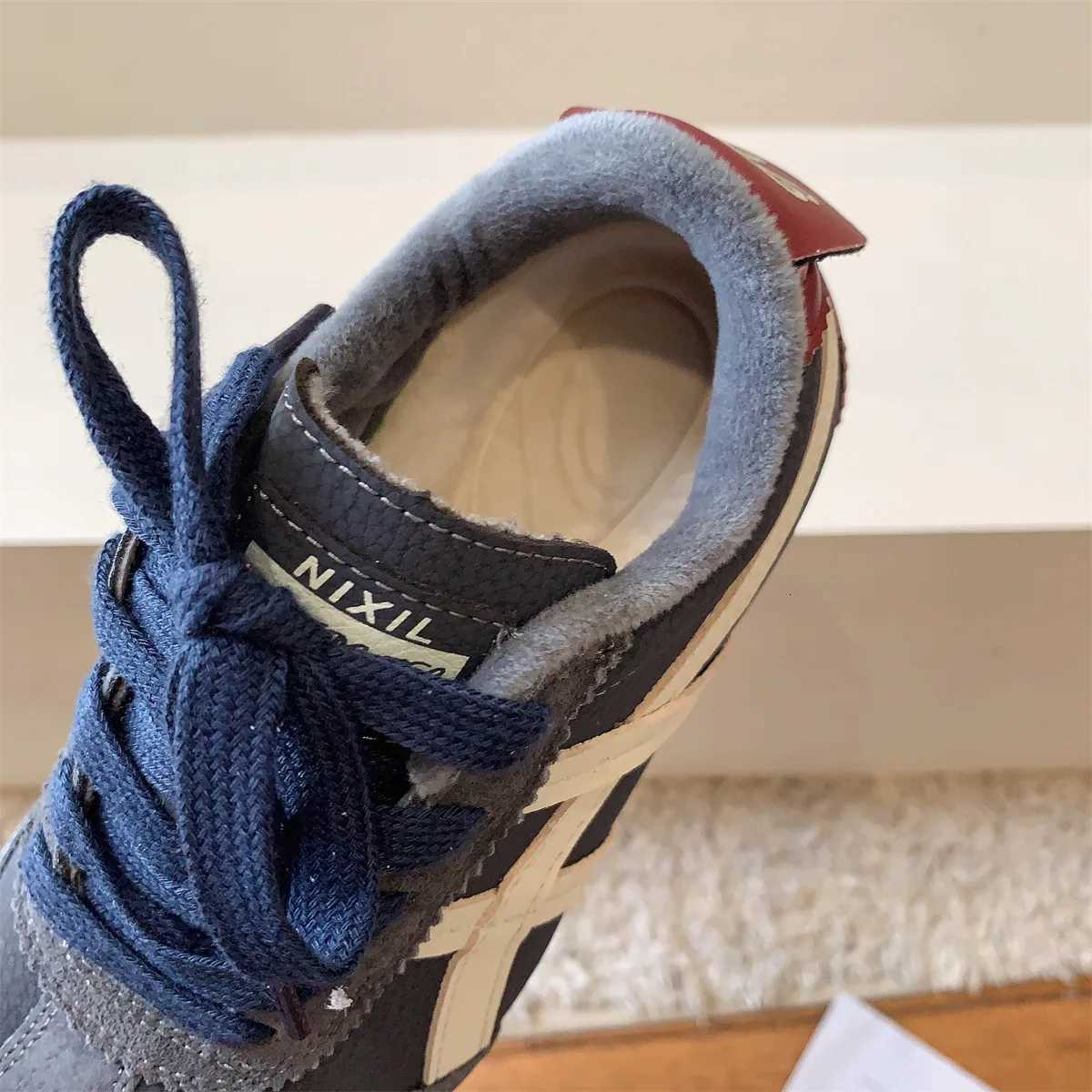 Color matching trendy winter classmate childrens moral training shoes velvet childrens baby shoesT251105