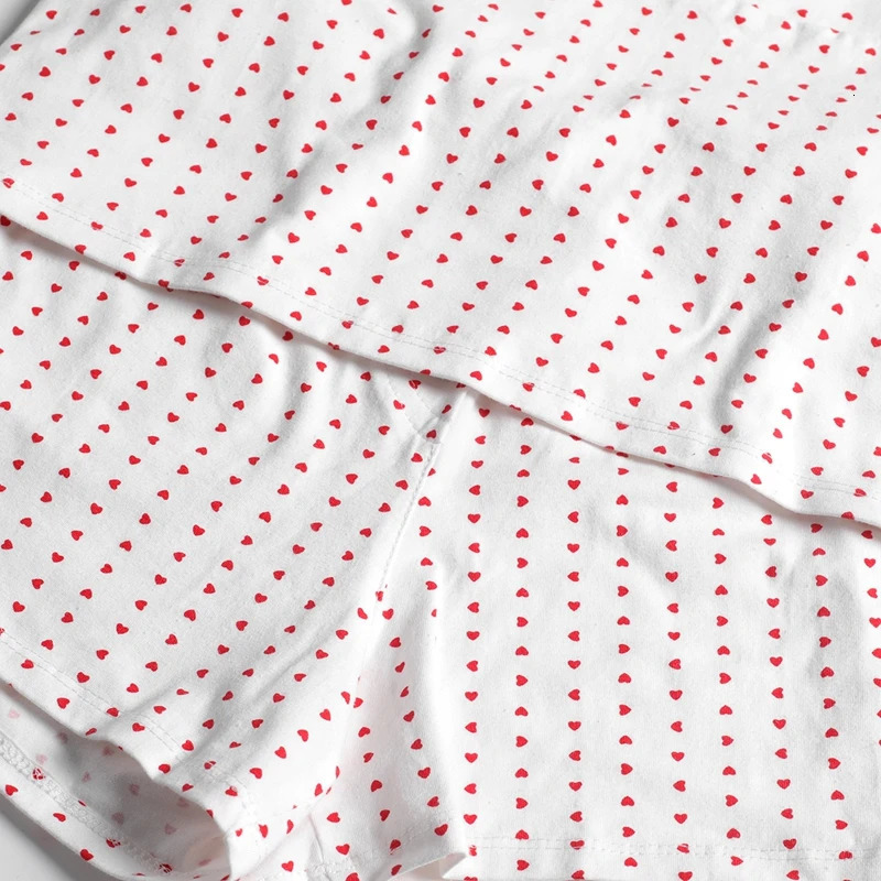 2-piece womens casual wear with cute heart-shaped lace accessories V-neck Cami topcasual short sleeved crop top pajamas 250402