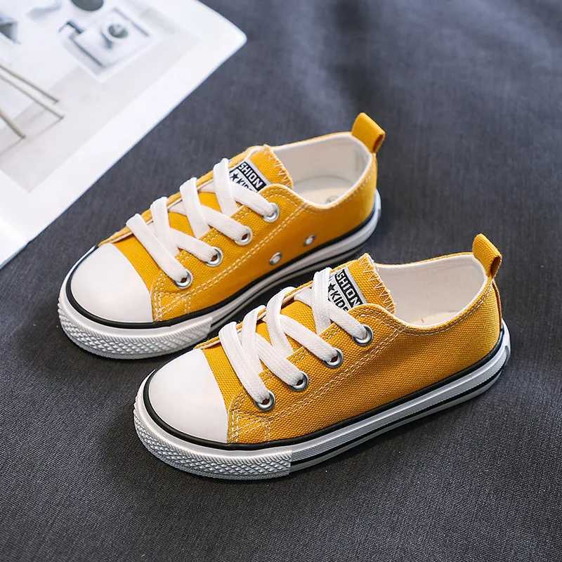 Childrens Canvas Shoes Spring and Autumn Korean Low-Top Shoes Boys and Girls Shoes Small White Shoes Casual Cloth ShoesT251105