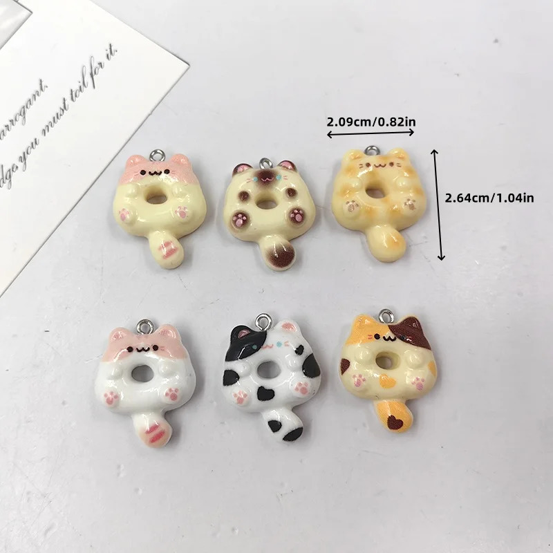 10 Cute Dog and Cat Charm Pendants for Jewelry Making Discovery Kawaii Resin Animal Pendant Flat Back C220 250325
