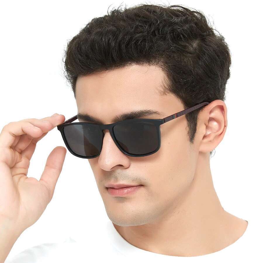 Fashion Vintage Check Pattern Polarized Sunglasses Men Women Driving Fishing Brand Designer Square Sun Glasses Man Eyewear UV400