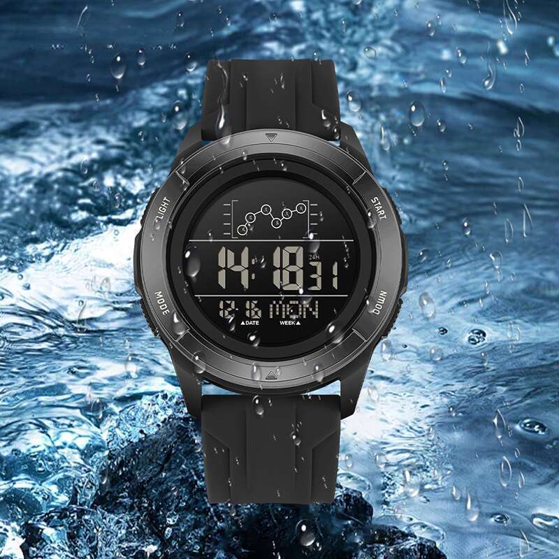 DHwatches Sanda Electronic with Display, Multifunctional Alarm Clock, Student Watch, Large Dial, Waterproof Outdoor Sports Watch