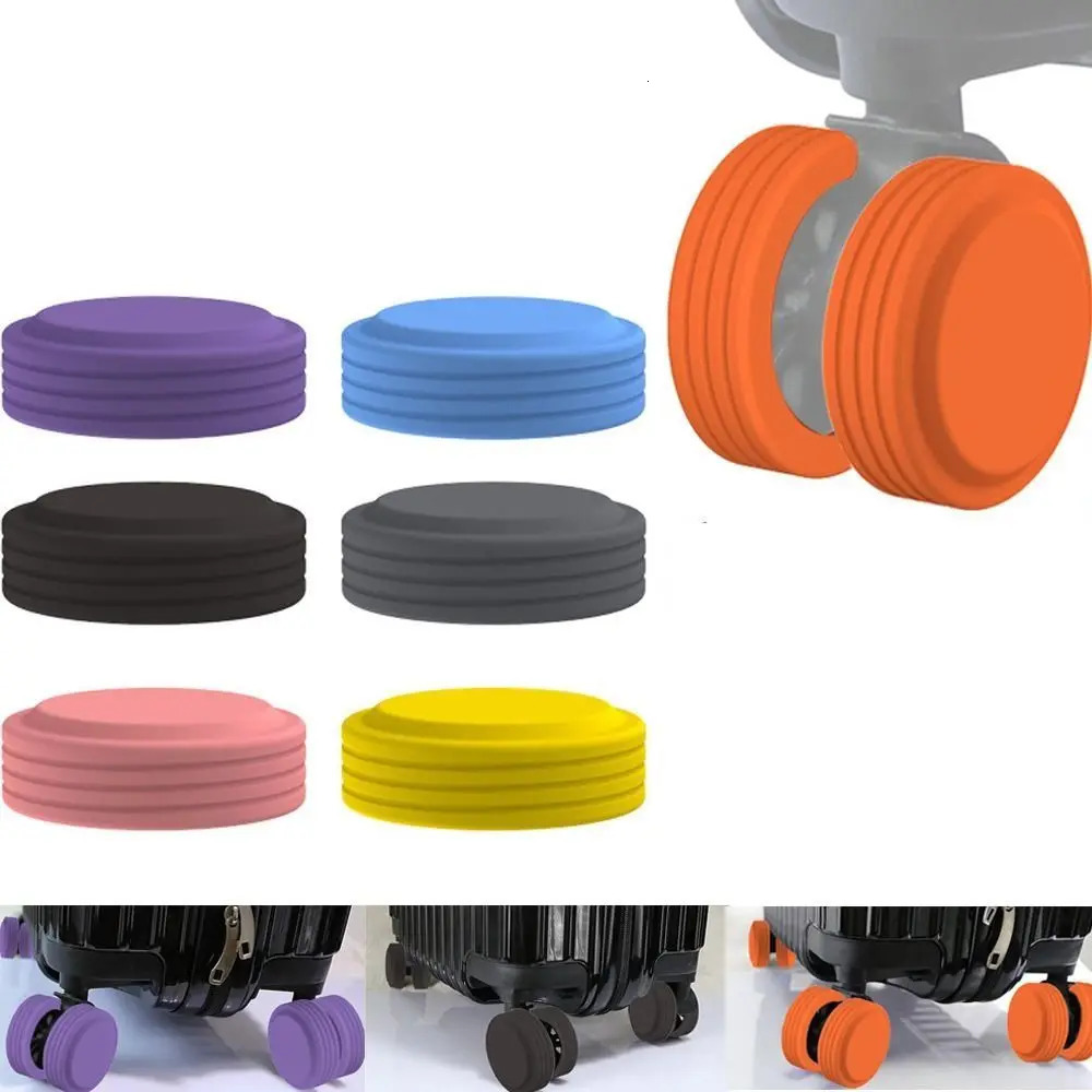 8Pcs Silicone Luggage Wheels Protector Cover Antislip Shock Absorption Luggage Caster Shoes Reduce Wheel Wear Reduce Noise8Pcs 251031