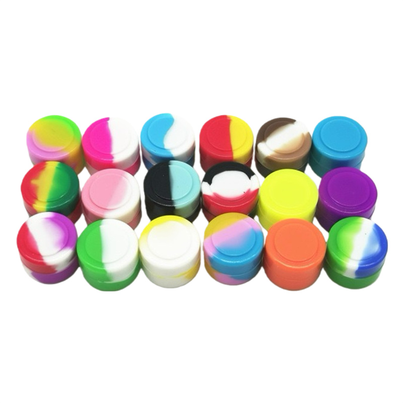 100pcs Nonstick Wax Containers silicone box 2ml Silicon container Non-stick food grade wax jars dab storage jar oil holder