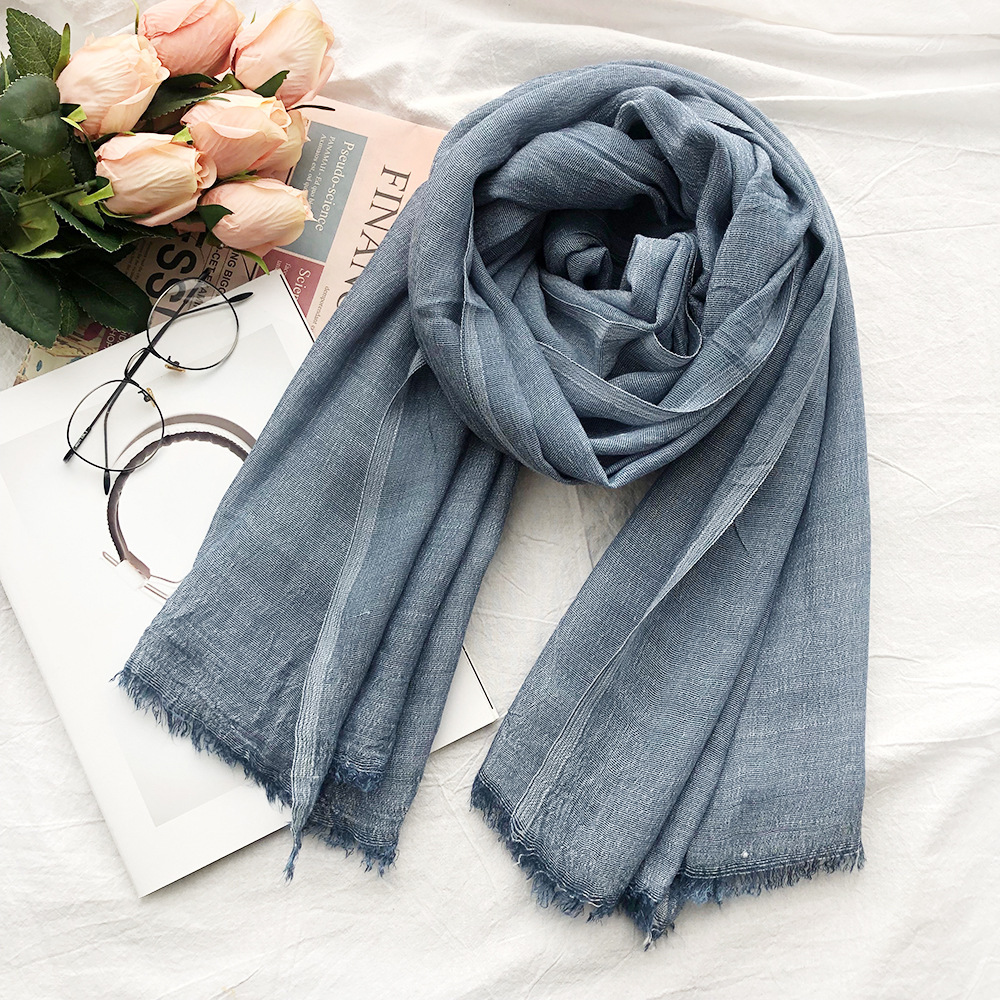 K309 New foreign trade thin wool scarf shawl silk scarf women autumn and winter Korean version of Mori girl cross-border wholesale