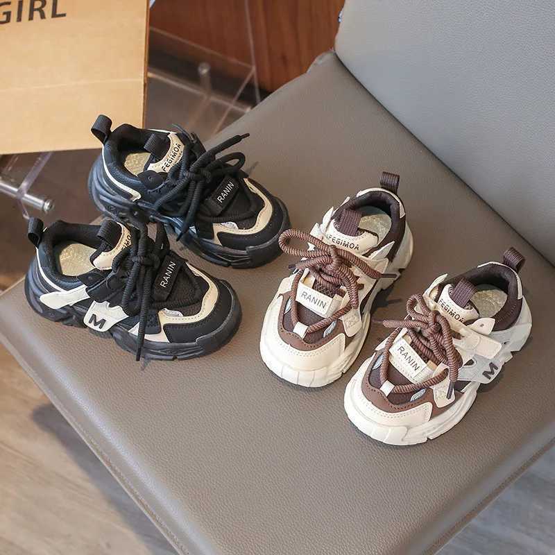 Autumn Kids Sneakers Casual Sport Shoes for Boys Patchwork Color Soft PU Leather Breathable Tennis Shoes 2025T251105