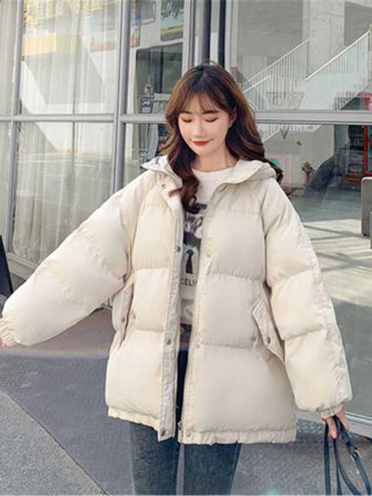 New Short Winter Jacket Women Warm Hooded Down Cotton Jacket Parkas Female Casual Loose Outwear Korean Cotton-padded Winter CoatT251105