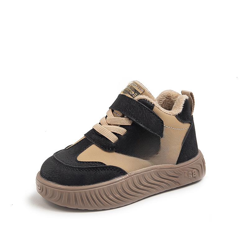 Autumn and winter luminous shoes, cotton shoes, wool lining, fashionable trendy shoes, children's shoes, soft soled sports shoes, casual children