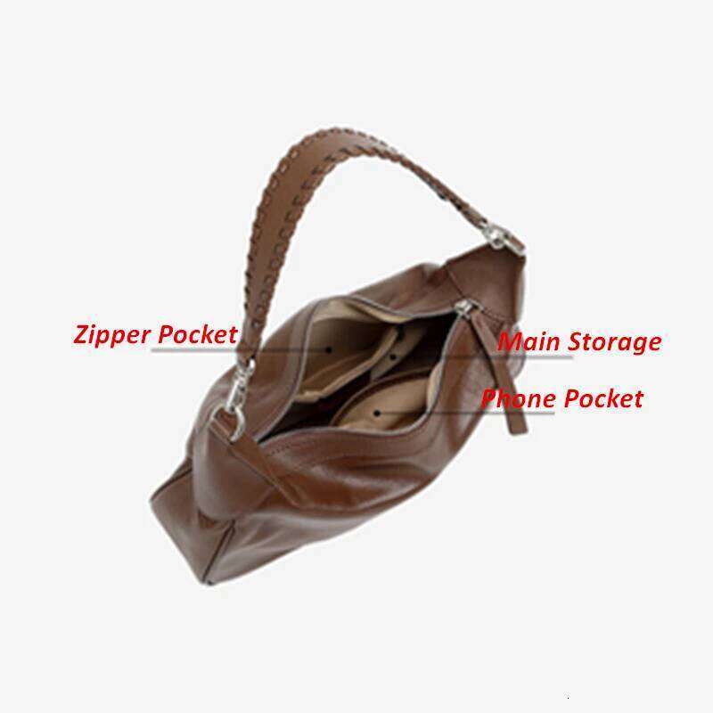 Hifashion Trendy Genuine Leather Underarm Shoulder Bags For Women 2025 Designer Crossbody Hobos Half Moon Ladies Handbags