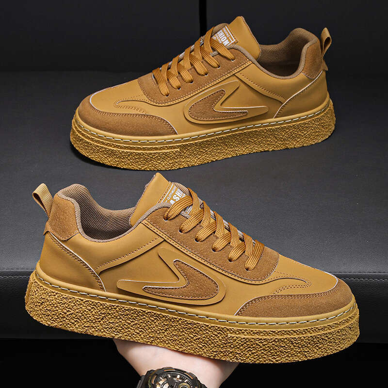 2025 Spring New Thick-Soled Wear-Resistant Work Casual Men's Sports Low-Top Flat Shoes